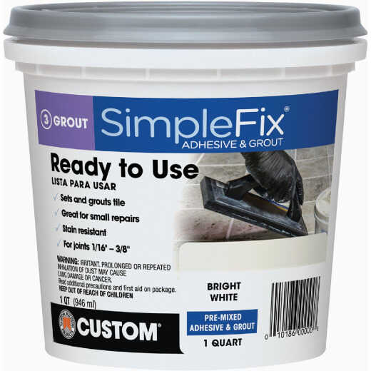 Custom Building Products Simplefix Quart Bright White Sanded Tile Grout
